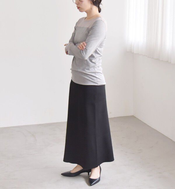 quaranciel「quaranciel:〈手洗い可能〉チュール レイヤード カットソー」|Tシャツ・カットソー|