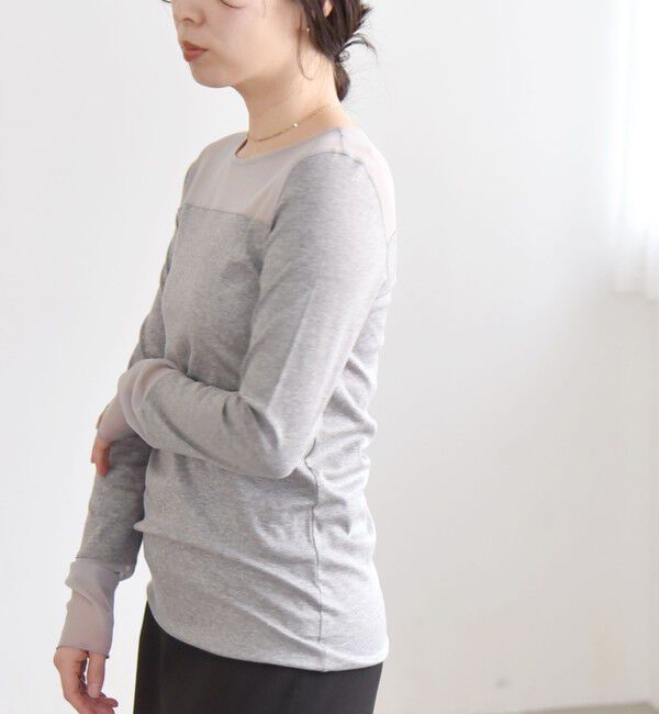 quaranciel「quaranciel:〈手洗い可能〉チュール レイヤード カットソー」|Tシャツ・カットソー|