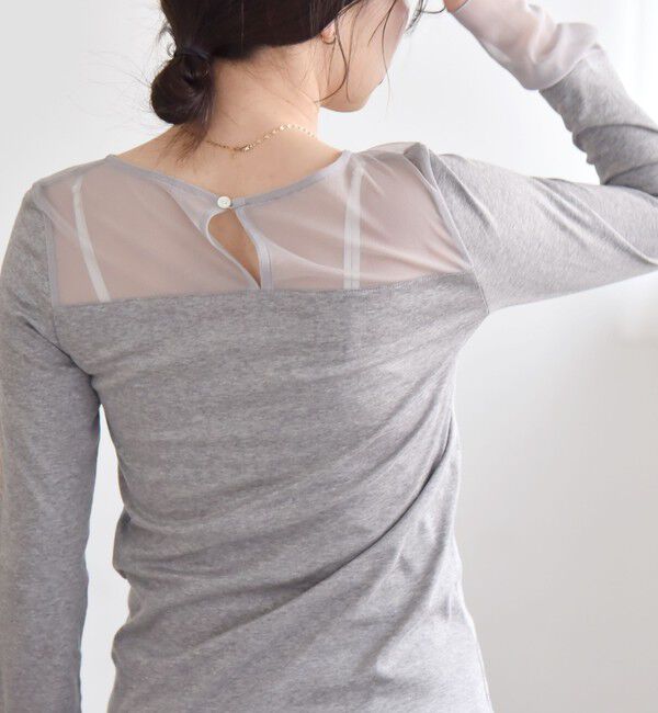 quaranciel「quaranciel:〈手洗い可能〉チュール レイヤード カットソー」|Tシャツ・カットソー|