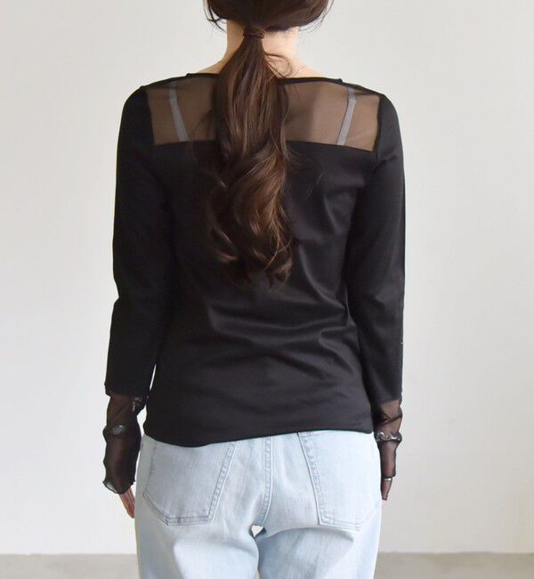 quaranciel「quaranciel:〈手洗い可能〉チュール レイヤード カットソー」|Tシャツ・カットソー|