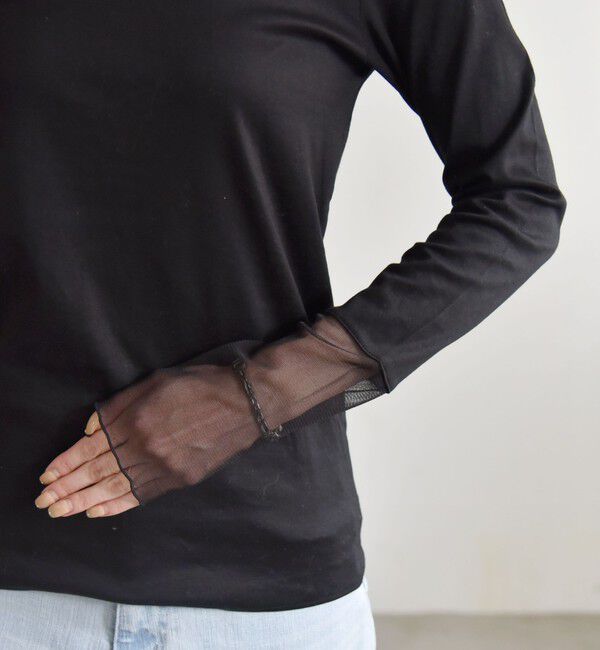 quaranciel「quaranciel:〈手洗い可能〉チュール レイヤード カットソー」|Tシャツ・カットソー|