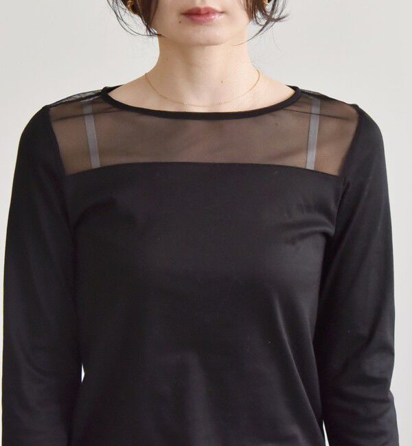 quaranciel「quaranciel:〈手洗い可能〉チュール レイヤード カットソー」|Tシャツ・カットソー|