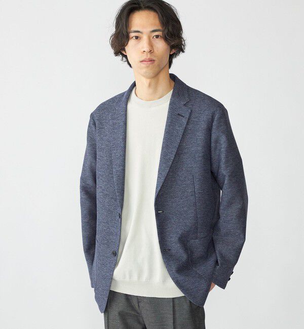 SHIPS「SHIPS: リネン&times;TEXBRID クルーネック ニット Tシャツ」|ニット・セーター|