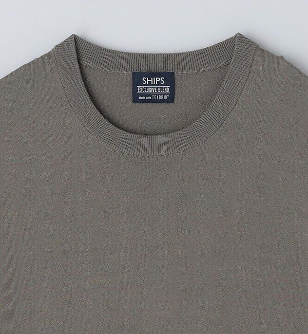 SHIPS「SHIPS: リネン&times;TEXBRID クルーネック ニット Tシャツ」|ニット・セーター|