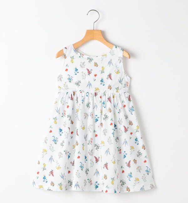 SHIPS KIDS「SHIPS KIDS:100～130cm / フラワー ノースリーブ ワンピース」|ワンピース|