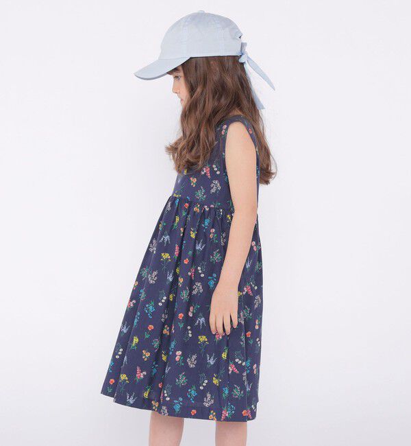 SHIPS KIDS「SHIPS KIDS:100～130cm / フラワー ノースリーブ ワンピース」|ワンピース|