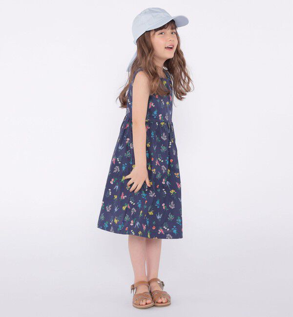 SHIPS KIDS「SHIPS KIDS:100～130cm / フラワー ノースリーブ ワンピース」|ワンピース|