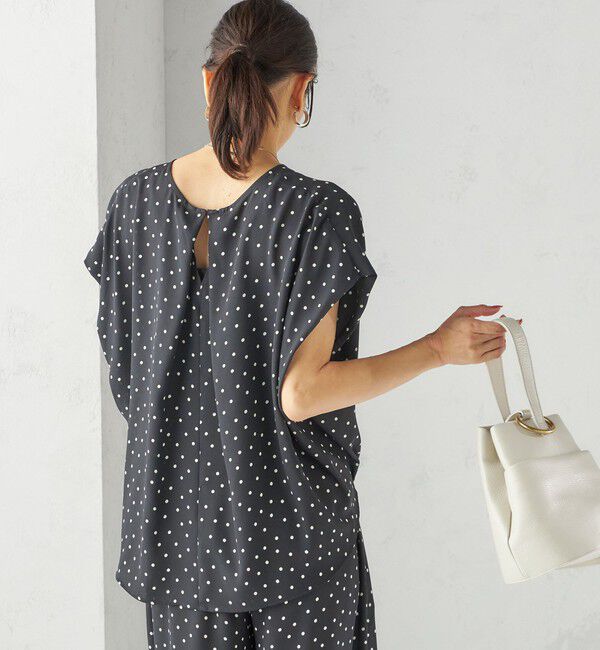 SHIPS for women「〈手洗い可能/接触冷感〉アムンゼン ドット ドルマン ブラウス」|シャツ・ブラウス|