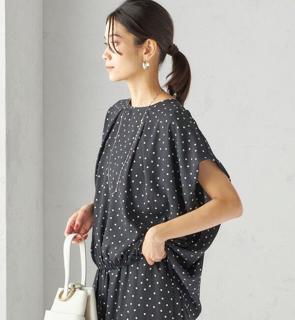 SHIPS for women「〈手洗い可能/接触冷感〉アムンゼン ドット ドルマン ブラウス」|シャツ・ブラウス|