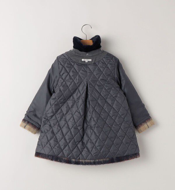 SHIPS KIDS「SHIPS KIDS:100～130cm/シャギー チェック コート」|ダッフルコート|