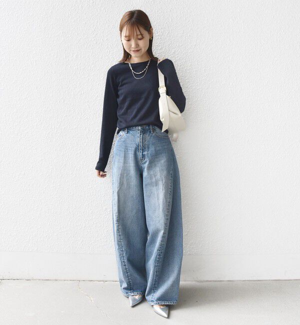 SHIPS for women「【SHIPS別注】BIT BLUE:バレル レック デニム パンツ」|デニム|