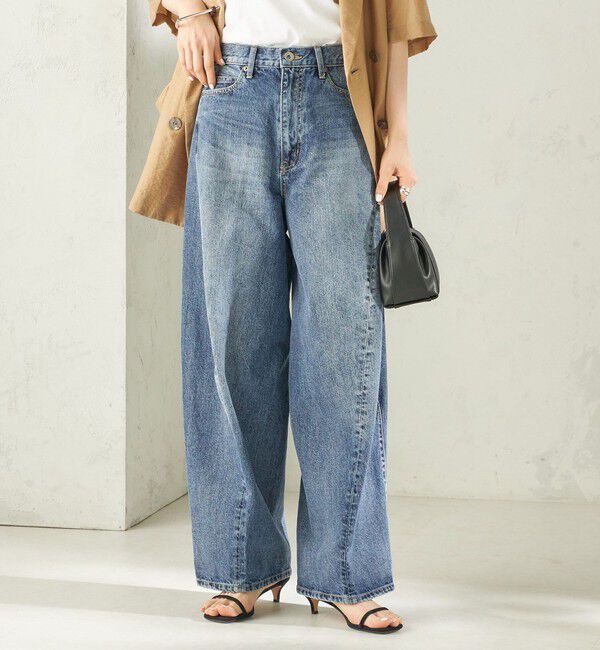 SHIPS for women「【SHIPS別注】BIT BLUE:バレル レック デニム パンツ」|デニム|