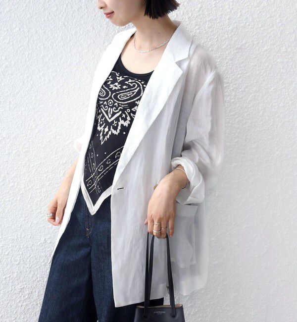 SHIPS for women「〈手洗い可能〉ラミー 4 ジャケット 26SS」|テーラードジャケット|