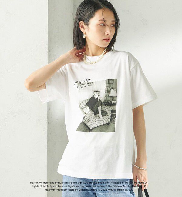 SHIPS for women「《追加予約》【SHIPS別注】Marilyn Monroe / フォト TEE」|Tシャツ・カットソー|