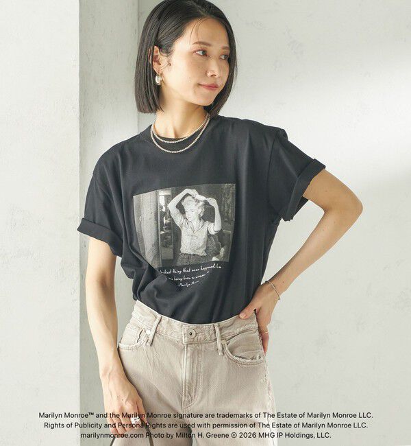 SHIPS for women「《追加予約》【SHIPS別注】Marilyn Monroe / フォト TEE」|Tシャツ・カットソー|