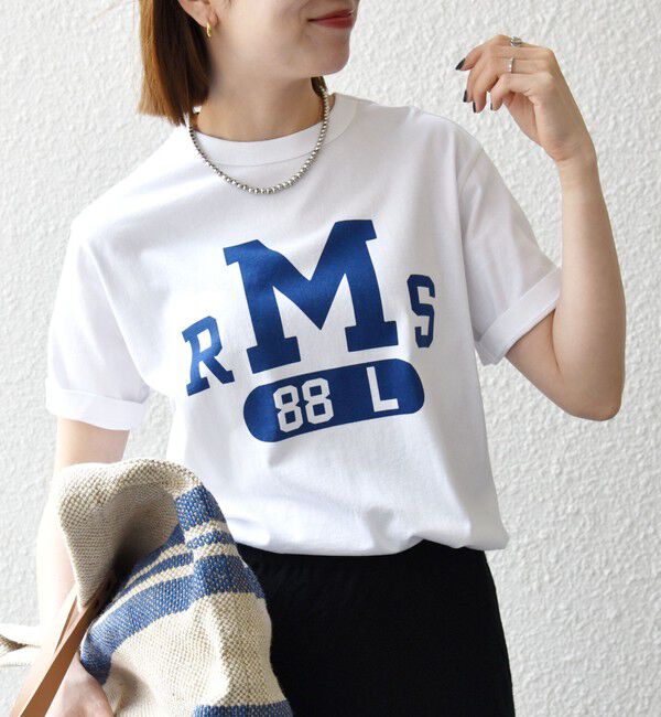 SHIPS any「Champion:〈洗濯機可能〉グラフィック ロゴ ショート スリーブ TEE」|Tシャツ・カットソー|ホワイト