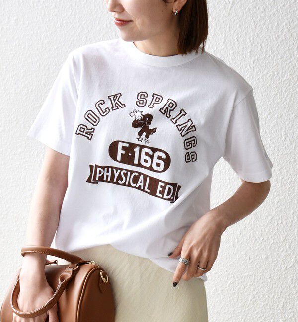 SHIPS any「Champion:〈洗濯機可能〉グラフィック ロゴ ショート スリーブ TEE」|Tシャツ・カットソー|ホワイト系その他
