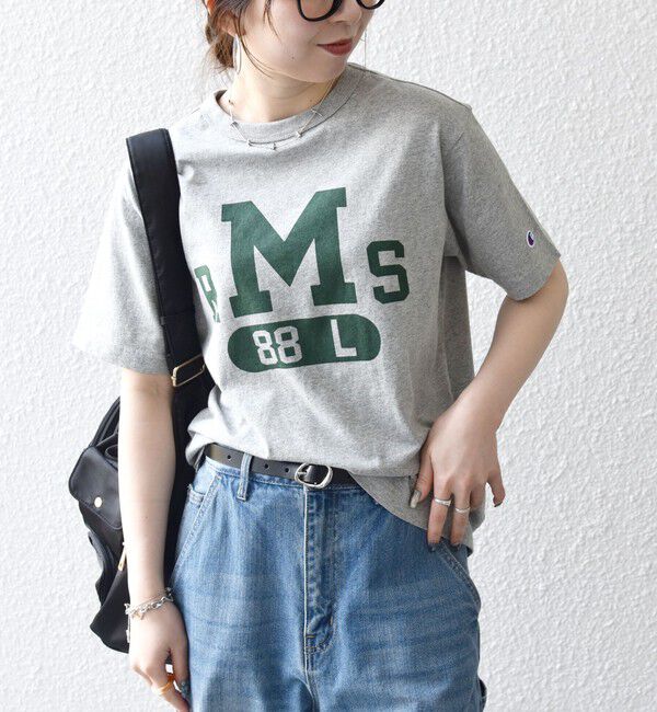 SHIPS any「Champion:〈洗濯機可能〉グラフィック ロゴ ショート スリーブ TEE」|Tシャツ・カットソー|