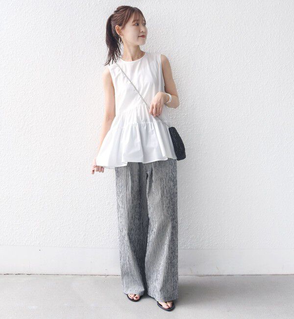 SHIPS for women「〈接触冷感 / 撥水加工〉TEXBRID(R) タフタ ノースリーブ ブラウス」|シャツ・ブラウス|