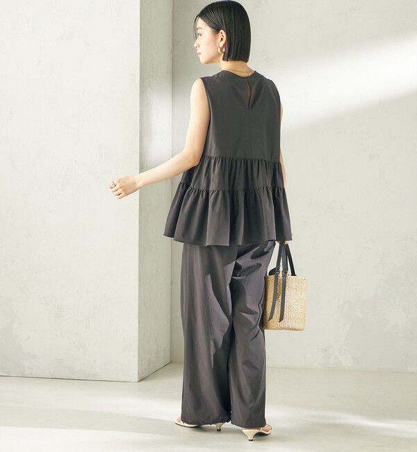 SHIPS for women「〈接触冷感 / 撥水加工〉TEXBRID(R) タフタ ノースリーブ ブラウス」|シャツ・ブラウス|