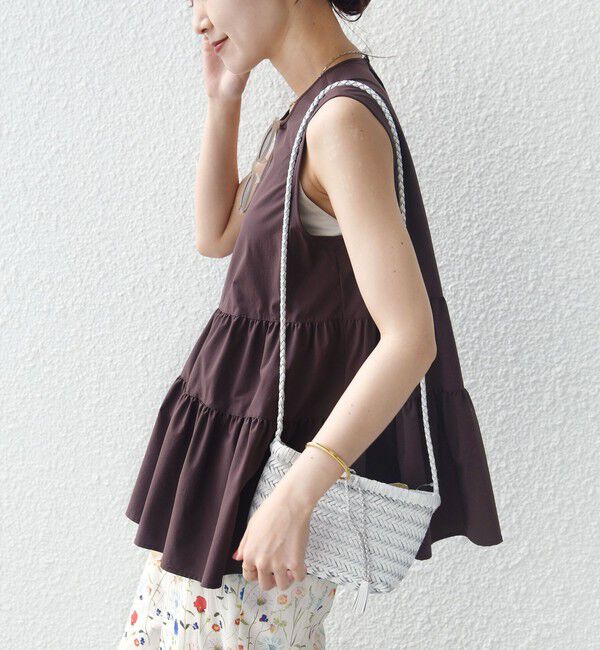 SHIPS for women「〈接触冷感 / 撥水加工〉TEXBRID(R) タフタ ノースリーブ ブラウス」|シャツ・ブラウス|