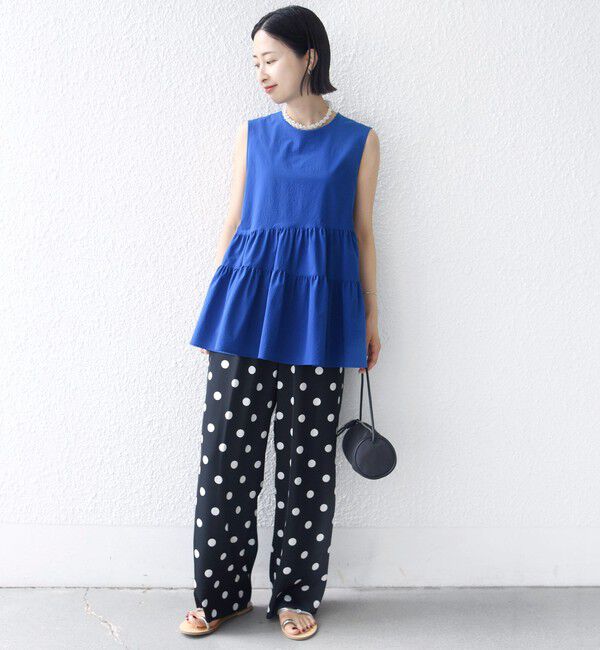 SHIPS for women「〈接触冷感 / 撥水加工〉TEXBRID(R) タフタ ノースリーブ ブラウス」|シャツ・ブラウス|