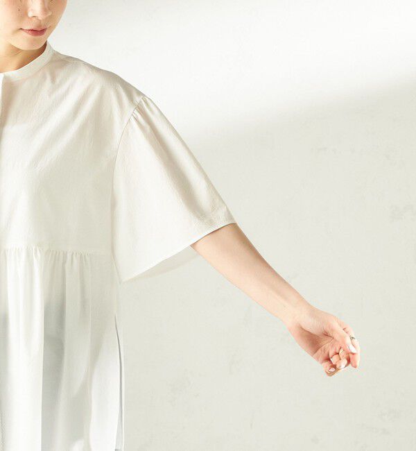 SHIPS for women「〈接触冷感 / 撥水加工〉TEXBRID(R) タフタ ショート スリーブ 羽織 シャツ」|シャツ・ブラウス|