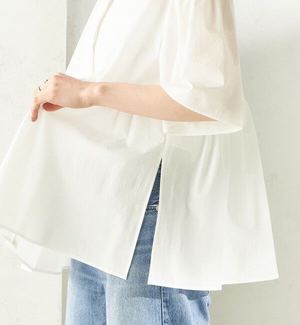 SHIPS for women「〈接触冷感 / 撥水加工〉TEXBRID(R) タフタ ショート スリーブ 羽織 シャツ」|シャツ・ブラウス|