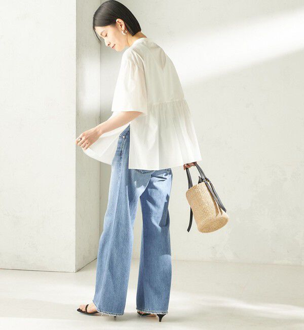 SHIPS for women「〈接触冷感 / 撥水加工〉TEXBRID(R) タフタ ショート スリーブ 羽織 シャツ」|シャツ・ブラウス|