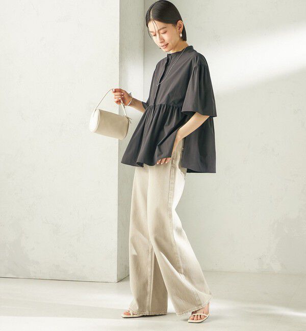 SHIPS for women「〈接触冷感 / 撥水加工〉TEXBRID(R) タフタ ショート スリーブ 羽織 シャツ」|シャツ・ブラウス|