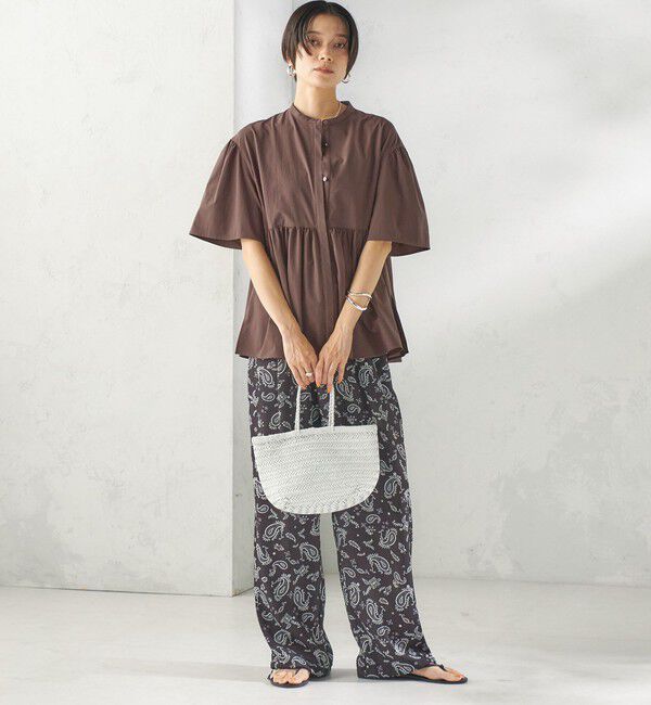 SHIPS for women「〈接触冷感 / 撥水加工〉TEXBRID(R) タフタ ショート スリーブ 羽織 シャツ」|シャツ・ブラウス|