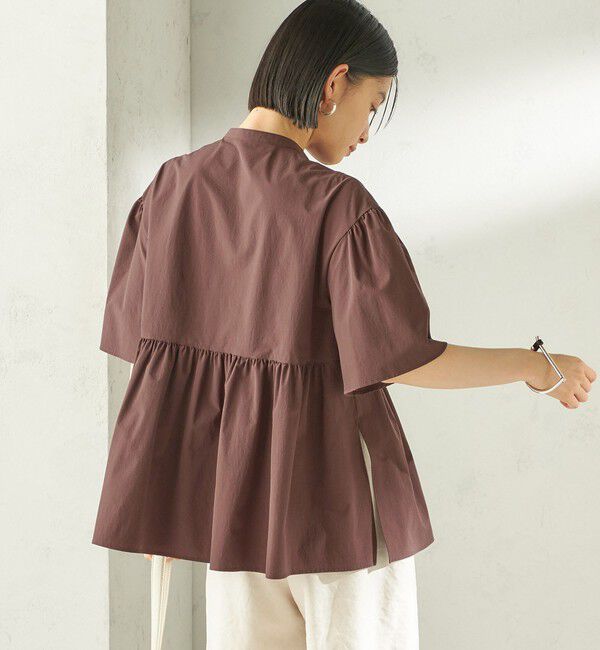 SHIPS for women「〈接触冷感 / 撥水加工〉TEXBRID(R) タフタ ショート スリーブ 羽織 シャツ」|シャツ・ブラウス|
