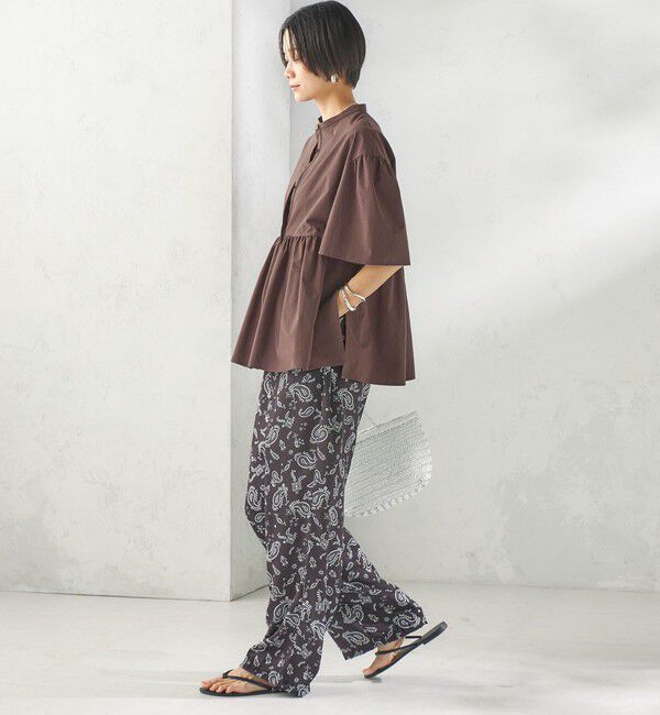 SHIPS for women「〈接触冷感 / 撥水加工〉TEXBRID(R) タフタ ショート スリーブ 羽織 シャツ」|シャツ・ブラウス|