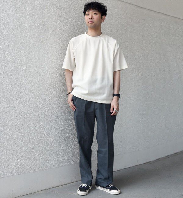 SHIPS any「【WEB限定】SHIPS any:〈UVカット〉SORONA(R) ワッフル ラグラン リラックス Tシャツ◇」|Tシャツ・カットソー|