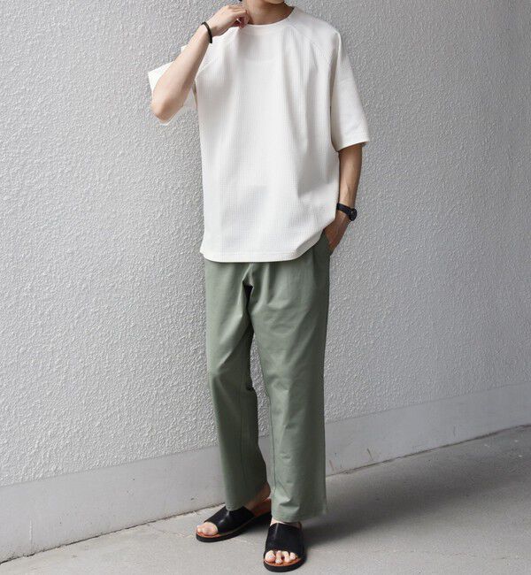 SHIPS any「【WEB限定】SHIPS any:〈UVカット〉SORONA(R) ワッフル ラグラン リラックス Tシャツ◇」|Tシャツ・カットソー|