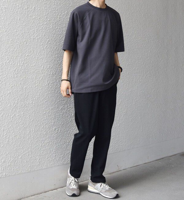 SHIPS any「【WEB限定】SHIPS any:〈UVカット〉SORONA(R) ワッフル ラグラン リラックス Tシャツ◇」|Tシャツ・カットソー|