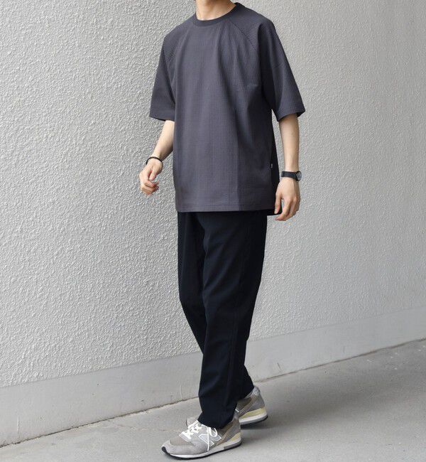 SHIPS any「【WEB限定】SHIPS any:〈UVカット〉SORONA(R) ワッフル ラグラン リラックス Tシャツ◇」|Tシャツ・カットソー|