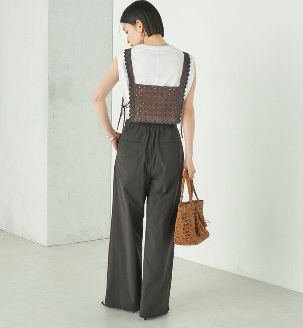SHIPS for women「Wai＋:〈接触冷感 / 吸水速乾 / 洗濯機可能〉タイプライター コンフィ タック パンツ」|その他|