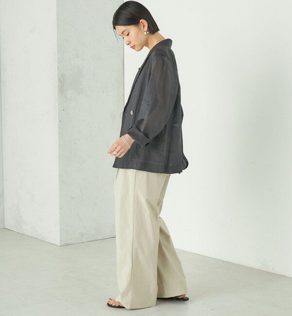 SHIPS for women「Wai＋:〈接触冷感 / 吸水速乾 / 洗濯機可能〉タイプライター コンフィ タック パンツ」|その他|