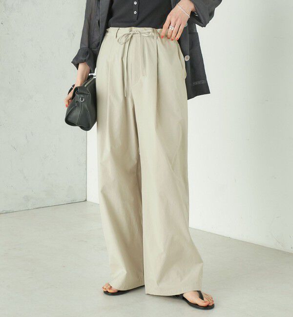 SHIPS for women「Wai＋:〈接触冷感 / 吸水速乾 / 洗濯機可能〉タイプライター コンフィ タック パンツ」|その他|