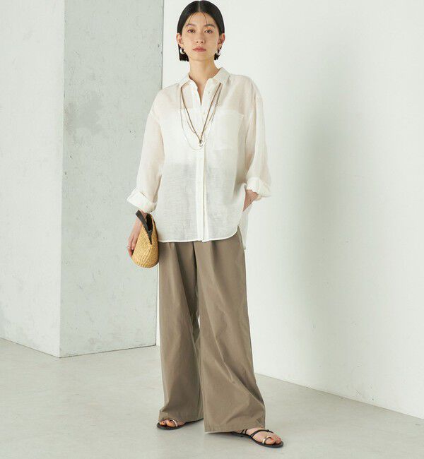 SHIPS for women「Wai＋:〈接触冷感 / 吸水速乾 / 洗濯機可能〉タイプライター コンフィ タック パンツ」|その他|