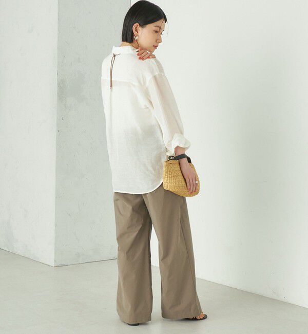 SHIPS for women「Wai＋:〈接触冷感 / 吸水速乾 / 洗濯機可能〉タイプライター コンフィ タック パンツ」|その他|