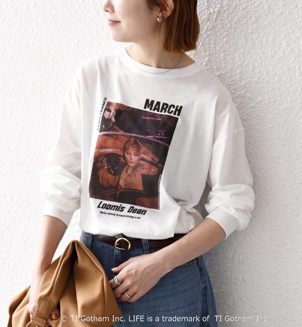 SHIPS any「《予約》GOOD ROCK SPEED:〈洗濯機可能〉LIFE PC フォト プリント シアー ロンTEE」|Tシャツ・カットソー|