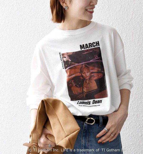 SHIPS any「《予約》GOOD ROCK SPEED:〈洗濯機可能〉LIFE PC フォト プリント シアー ロンTEE」|Tシャツ・カットソー|