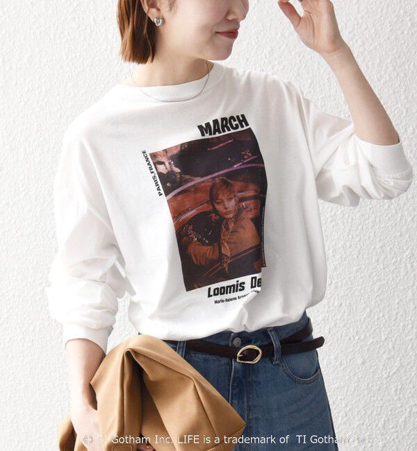 SHIPS any「《予約》GOOD ROCK SPEED:〈洗濯機可能〉LIFE PC フォト プリント シアー ロンTEE」|Tシャツ・カットソー|