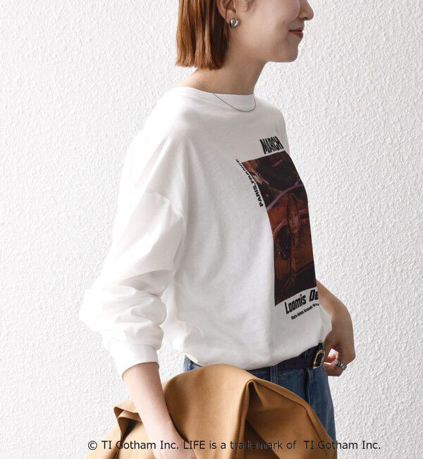 SHIPS any「《予約》GOOD ROCK SPEED:〈洗濯機可能〉LIFE PC フォト プリント シアー ロンTEE」|Tシャツ・カットソー|