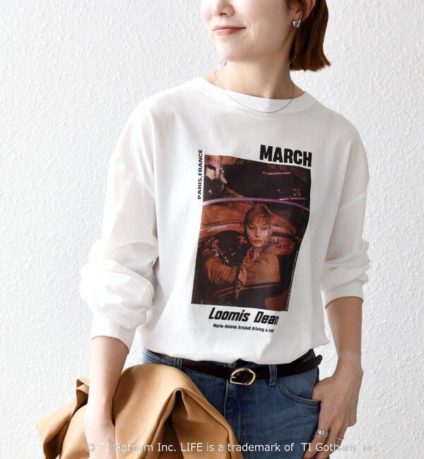 SHIPS any「《予約》GOOD ROCK SPEED:〈洗濯機可能〉LIFE PC フォト プリント シアー ロンTEE」|Tシャツ・カットソー|