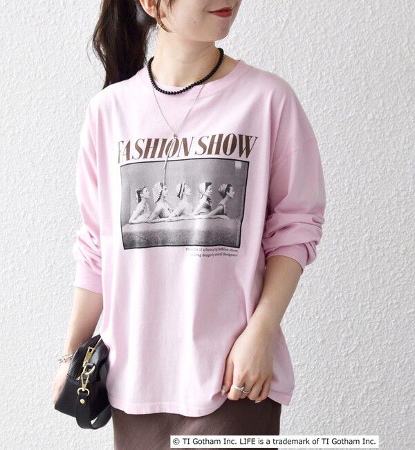 SHIPS any「《予約》GOOD ROCK SPEED:〈洗濯機可能〉LIFE PC フォト プリント シアー ロンTEE」|Tシャツ・カットソー|