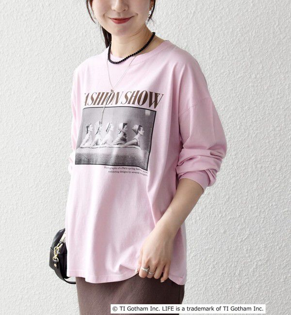 SHIPS any「《予約》GOOD ROCK SPEED:〈洗濯機可能〉LIFE PC フォト プリント シアー ロンTEE」|Tシャツ・カットソー|