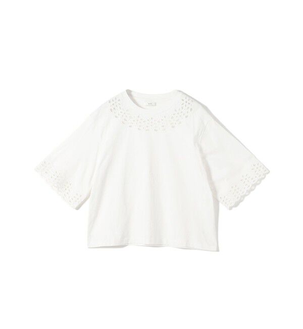 SHIPS for women「フラワー モチーフ カットワーク レース ショート スリーブ TEE」|Tシャツ・カットソー|